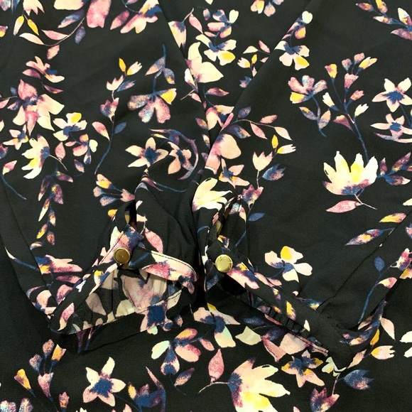 AVA & VIV WOMEN'S PLUS SIZE  BLACK FLORAL FIT & FLARE DRESS CAREER WORK WEAR - Picture 6 of 10